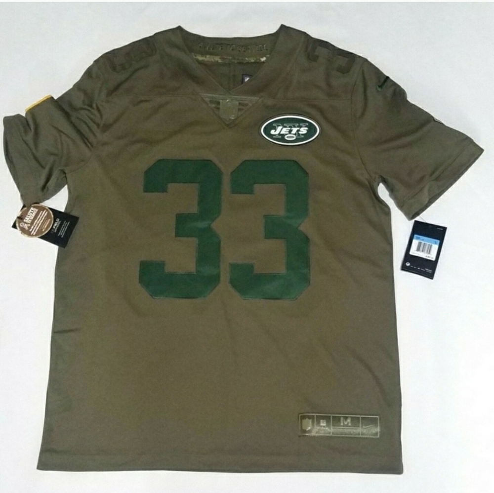 NEW New York Jets Nike NFL Mens Medium Stitched Salute To Service Limited Jersey